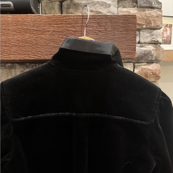 Diane Von Furstenberg Black Velvet Jacket with Bow - Size 2 - Picture 7 of 10